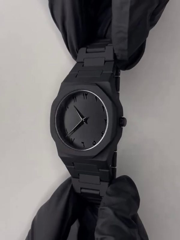 Black Aura Quartz Watch – Premium Quality & Finish | Black Color Watch
