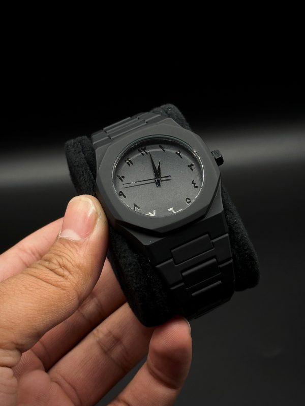 Black Aura Quartz Watch – Premium Quality & Finish | Black Color Watch