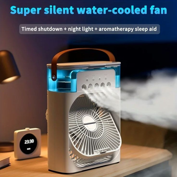Portable Air Conditioner Fan | Led Night Light Water Mist