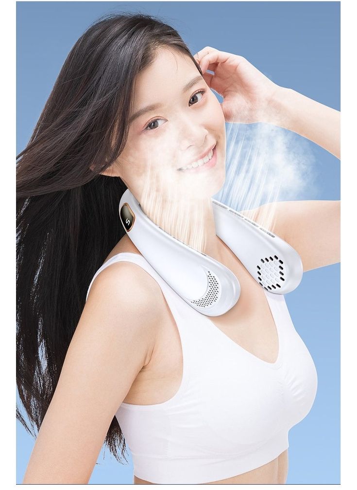 Portable Bladeless Neck Fan – Foldable, Hands-free Cooling For Travel & Sports