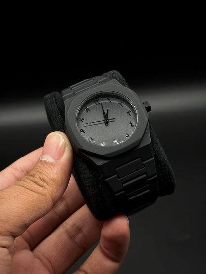 Black Aura Quartz Watch – Premium Quality & Finish | Black Color Watch