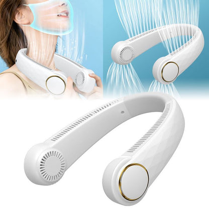 Portable Bladeless Neck Fan – Foldable, Hands-free Cooling For Travel & Sports